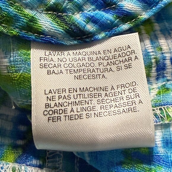 Alfred Dunner Womens Size 16 Multicolor Button-Up Jacket Blue & Green Pattern - Picture 7 of 7